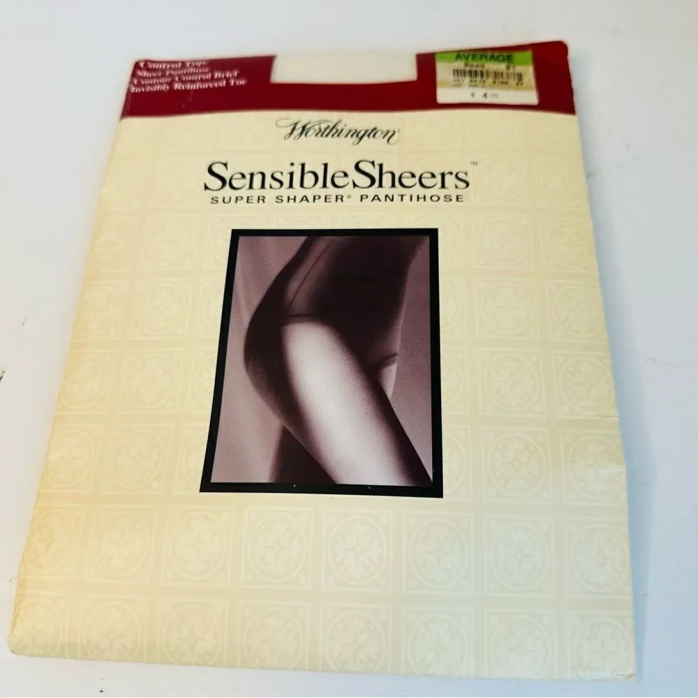 VTG Worthington‎ Sensible Sheers Control Top Panty Hose Size Average Bone NIP